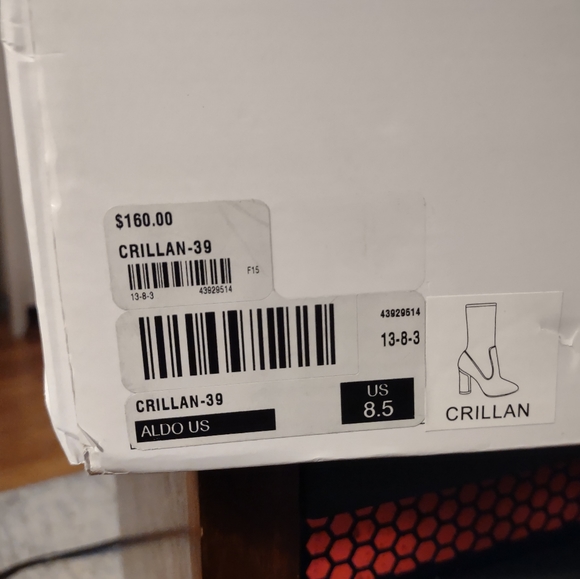 Aldo Crillan ankle boot in tan suede sock high ankle boots size 8.5 - Picture 6 of 11